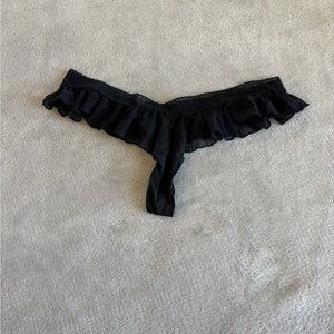 Victoria's Secret Black Ruffled Panties